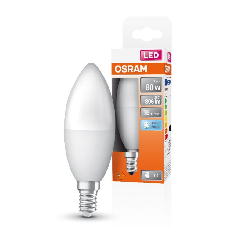 OSRAM E14  LED STAR Kerzenlampe 7,5W wie 60W neutralweißes Licht